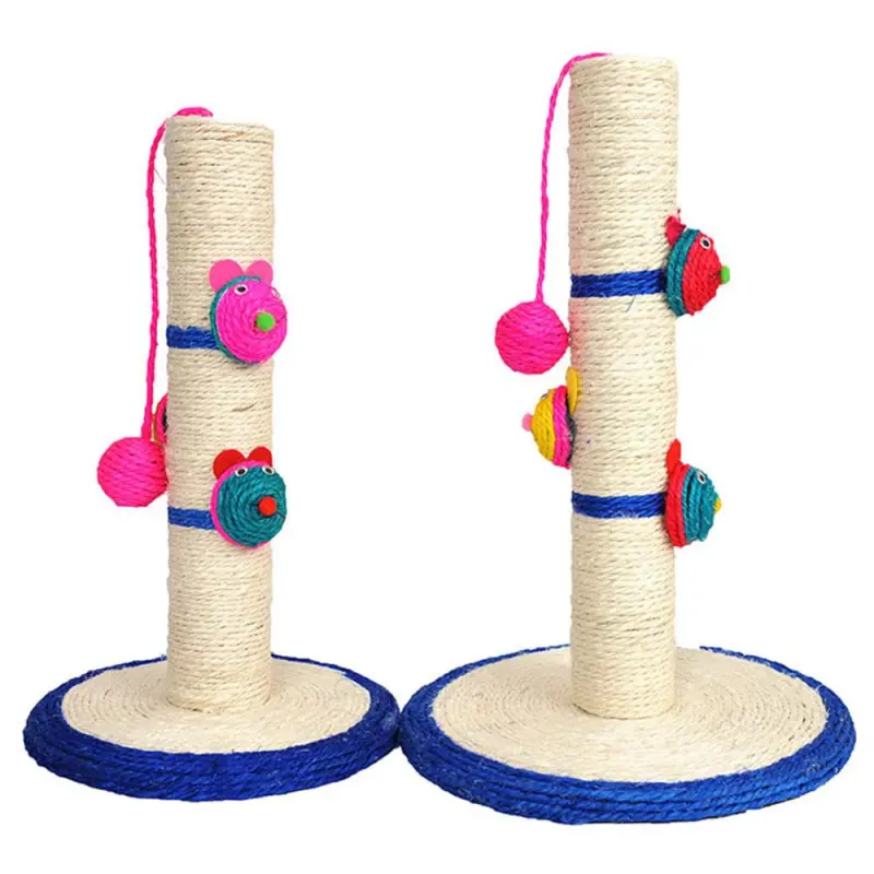 Pilier à Griffer pour Chats avec Jouets Multicolores - Arbre à Chat en Sisal avec Balles et Animaux – Image 3