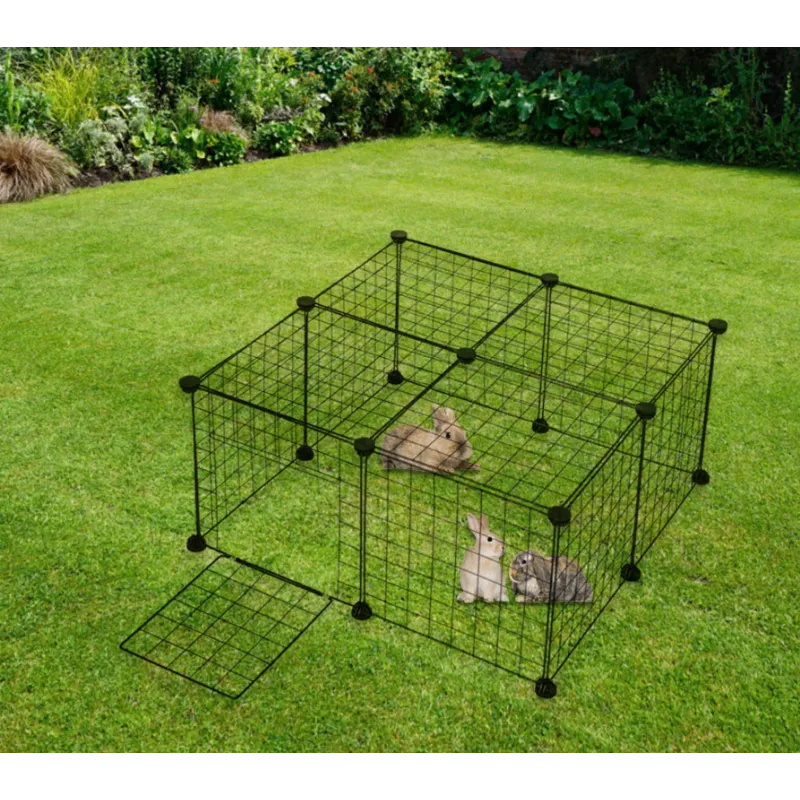 Cabines pour Chiens en Fil de Fer - Playpen Flexible pour Chiens avec Porte pour Animaux Domestiques – Image 2
