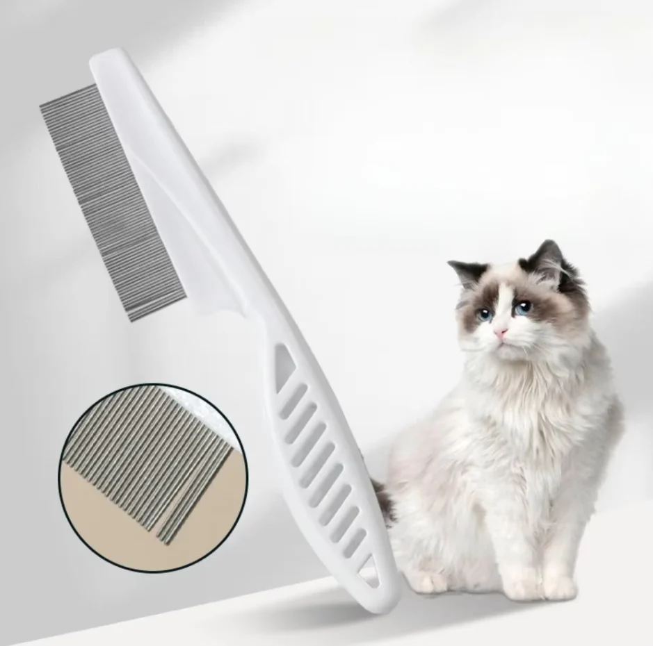 Kit Peigne à Puces pour Animaux de Compagnie - Peigne à Dents Fines pour Chats Chiens – Image 6